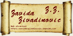 Zavida Živadinović vizit kartica